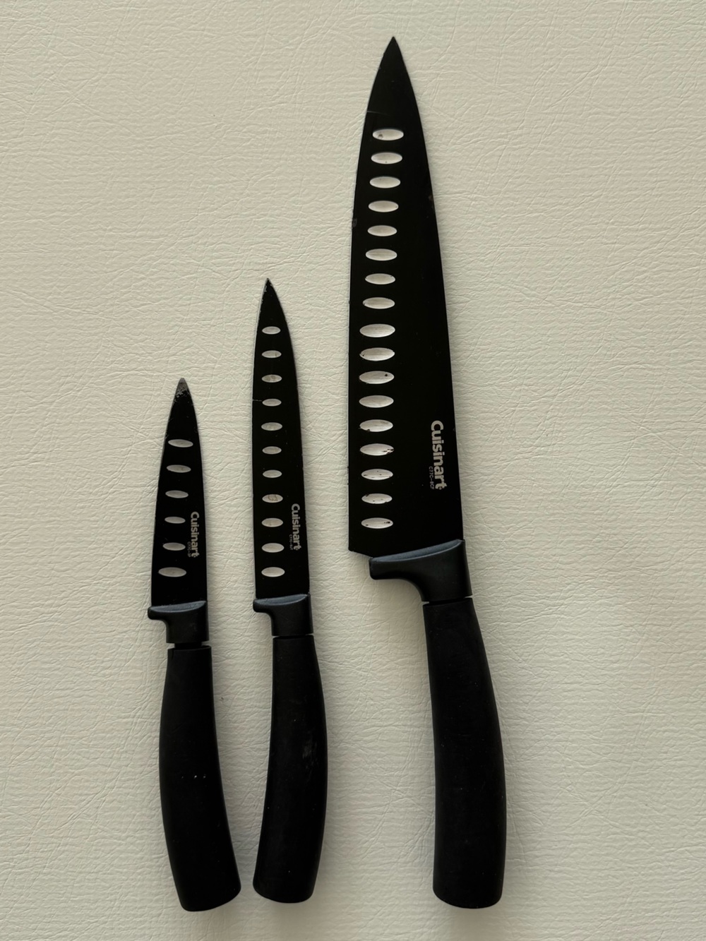 3 Cuisinart Knives Paring Utility Chef Flawed